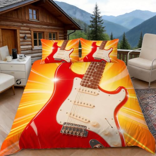 Parure de lit rock 140x200 pour retrouver le sommeil en musique