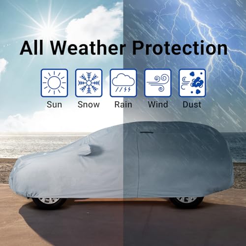 Image of Coverland Premium SUV Car Covers for Automobiles, Car Cover Waterproof All Weather, Rain Snow Sun UV Protection, Excursion, Navigator L, Escalade ESV, Suburban, GMC Yukon XL, Size S58 (See Size Chart)
