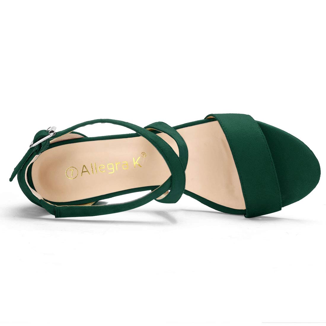 Allegra K Crisscross Ankle Strap Block Heel Sandals Sandalia de tacónMujer