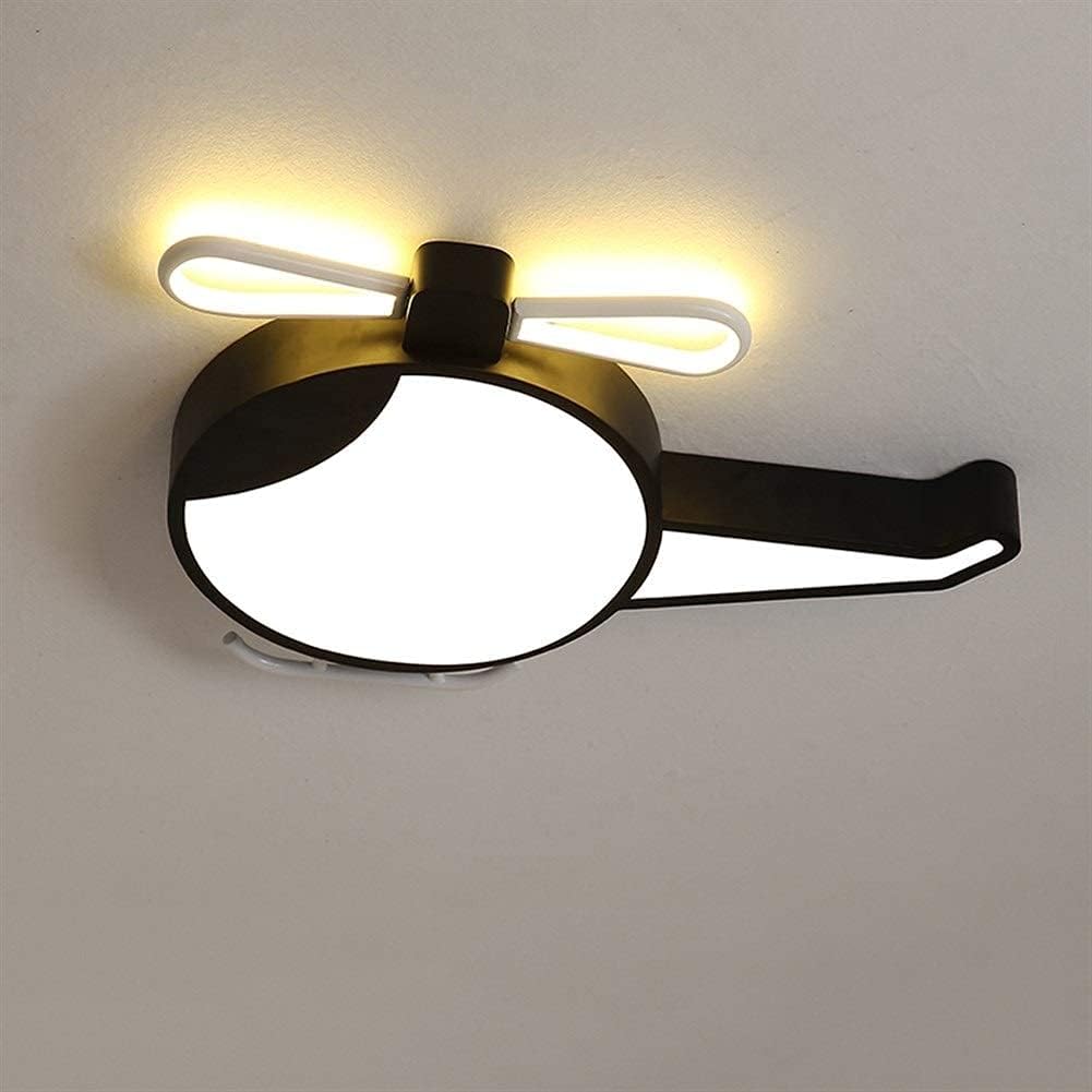 LED Dimming with Remote Control Ceiling Lamps, Fashion Boy Girl Acrylic Aircraft Lighting Iron Chandeliers Nursery Aisle Pendant Light (Color : Red)