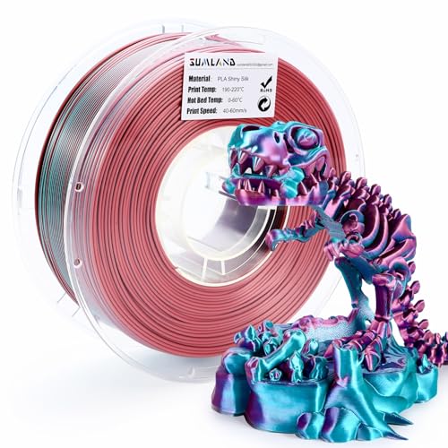SUMLAND PLA Filament 1.75mm,Dual Color Silk Sky Blue and Pink 1kg