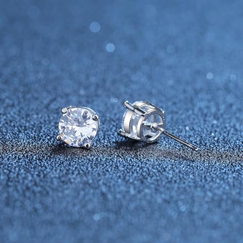 Pendientes de hélice de moissanite para mujer en oro de 18k 3