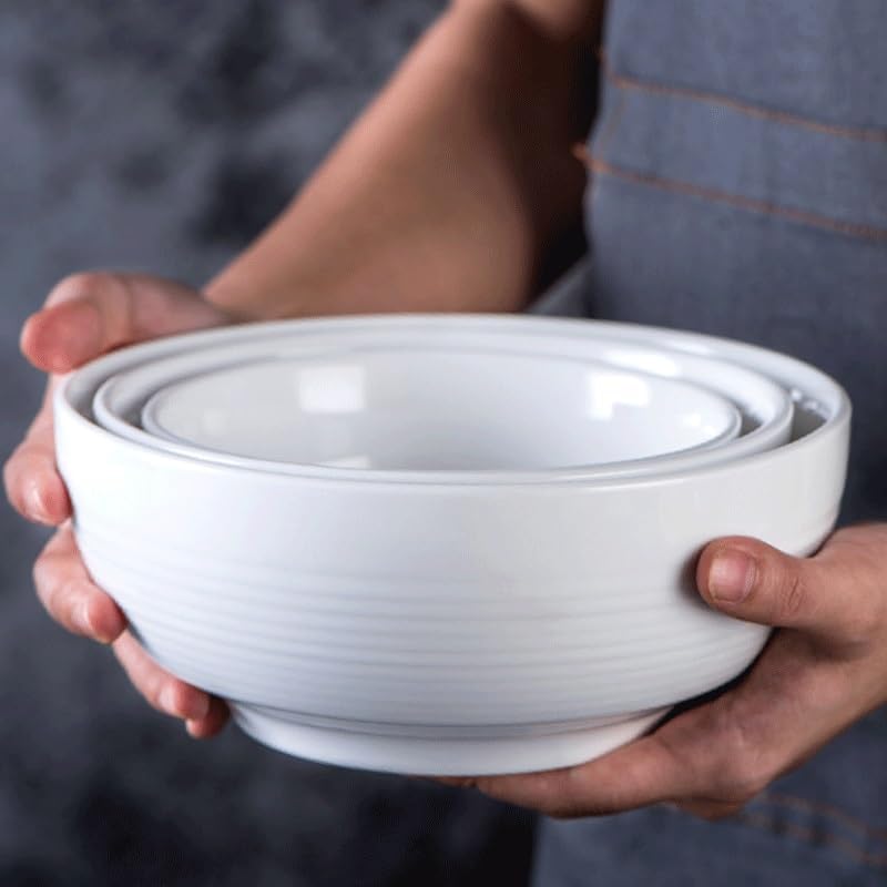 Ceramic Bowl Tableware Threaded Ramen Soup Fruit Salad Western Cuisine