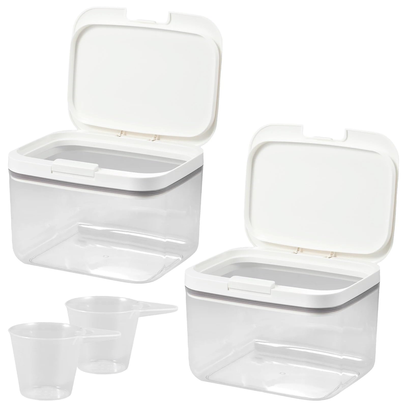 ZGCrumphant Laundry Pods Container Laundry Pods Container Pop-Up Dishwasher Storage Box Large Capacity Holds Sealed Scent Beads Organizer Bathroom(COLOR 1-2.8L 2Pcs)