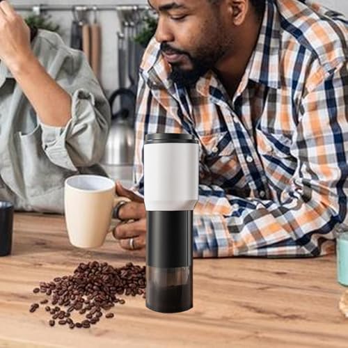 Burr Coffee Mill - Rechargeable Coffee Crusher, Compact Coffee Bean Grinder | USB Charging portHandheld Coffee Grinding Machine, Travel-Friendly espreso & Drip Coffee Maker for Home, ofice & Camping - Image 4