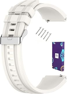 MGHN NATO Watch Strap Moonswatch Swatch Strap 20mm Watch Strap Silicone (Watch Strap Pins,Watch Strap Tool,Watch Box) (Color : White, Size : 22mm)