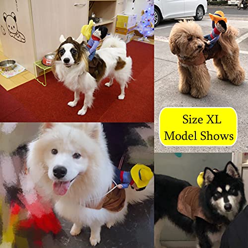 Seis pet riding costume novelty pet supplies cowboy rider horse riding designed dog apparel party dressing up clothing halloween (xxl) 5 Seis pet riding costume novelty pet supplies cowboy rider horse riding designed dog apparel party dressing up clothing halloween (xxl) - image 6