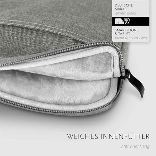 Protection Amazon Fire HD 8 pochette fine zippée en polyester imperméable gris moex - 3