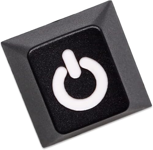 KPREPUBLIC Novedad PC Apagado Apagado Perfil Dip Dye Laser Pbt Keycap para teclado ESC R1 1x Rojo Negro Amarillo (1 tapa negra de apagado de perfil)