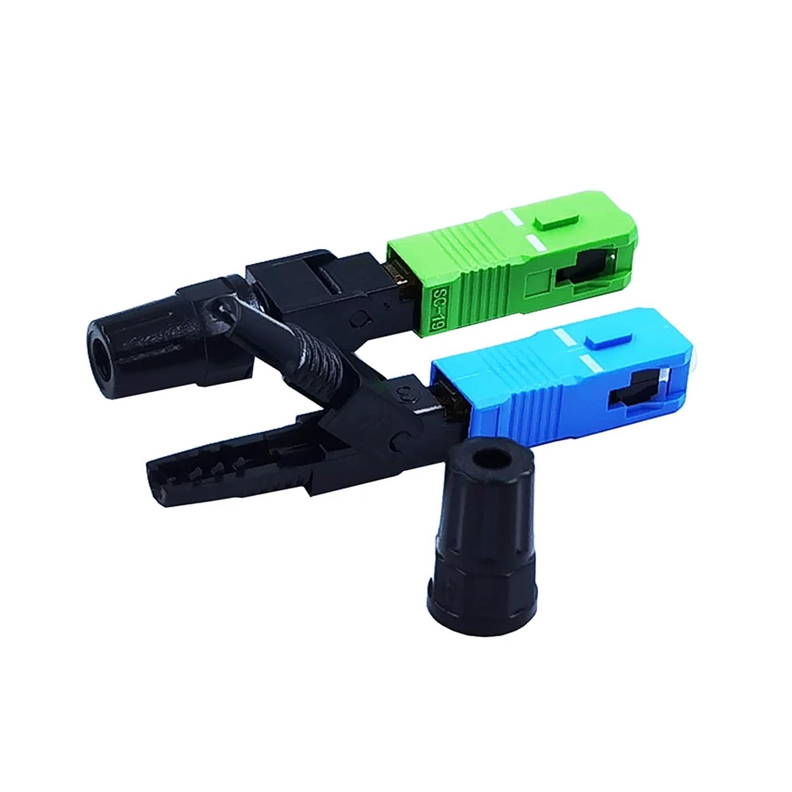 Épisseur de Fibre Optique Adaptateur Fibre Optique monomode SC FTTH Rapide APC UPC, Connexion à Froid, Assemblage sur site(200pcs SC APC K)