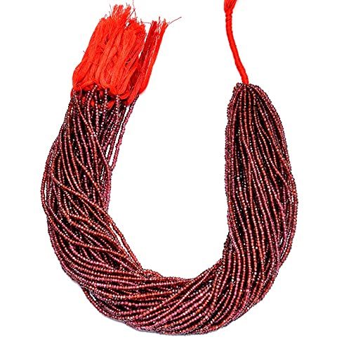 Perles de grenat rouge naturel à facettes 2-3mm pour création bijoux DIY