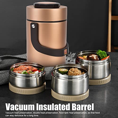 Lonchera aislada de acero inoxidable de 3 capas para mantener tu comida caliente 3