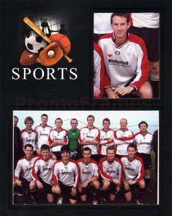 GROUPPORTRAIT All-Sports Mates Black cardstock 7x5/ 3-1/2 x 5 Photo Frame (Sold in 10's) - 5x7