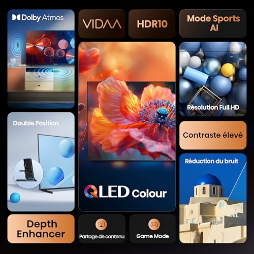 Hisense QLED 40A5Q 40? Full HD HDR10 Smart TV Dolby Atmos VIDAA - vue 8