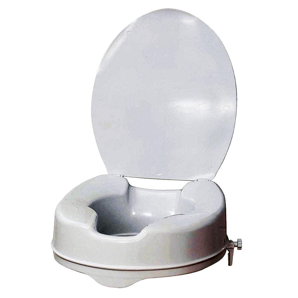 Elevador wc para baño; alzador de wc color blanco; incluye adaptadores para fijar al inodoro y darle estabilidad; soporta hasta 150 kgs.
