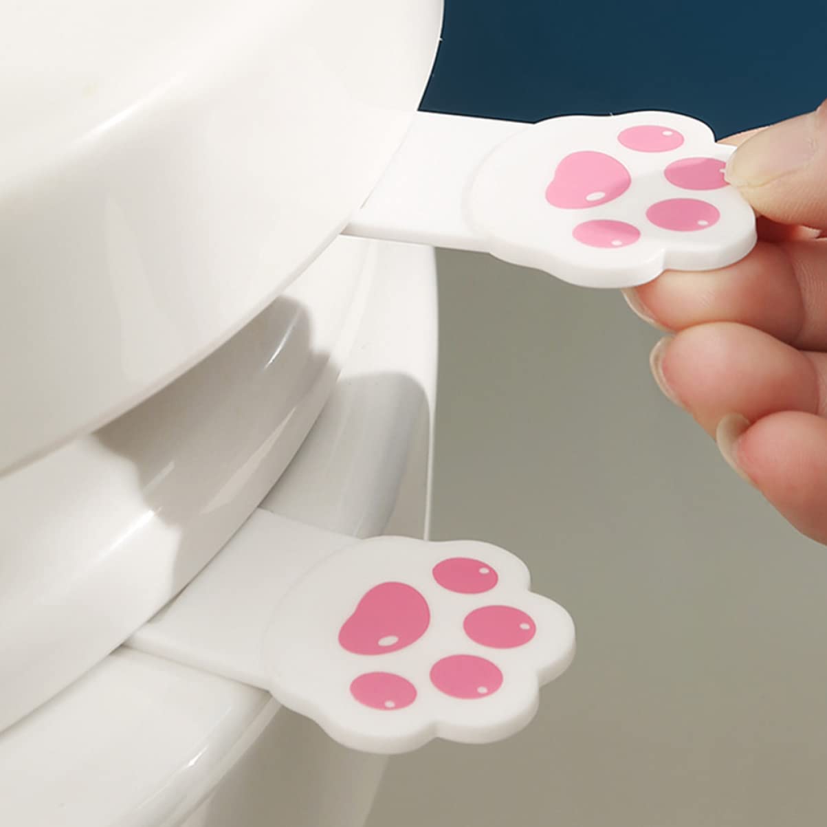 HONMEET 6pcs Toilet Seats Lifter Self-Adhesive Toilet Lid Handle for Family Use Convenient for Boys and Girls Seniors