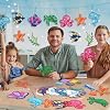 Feifeiya 24 Sets Ocean Animals Crafts Bulk DIY Under The Sea Life Paper Crafts with Colored Tissue Paper Sticker Tools Marine Fish Marine Dolphin Hanging Ornaments for Summer Window Classroom Activity #4