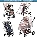 Stroller Rain Cover, Universal Clear Breathable Weather Shield with Waterproof 2-Way Zippers Open, 4 Seasons Protection for Baby from Rain, Wind, Snow (Two Ways Open on Front)