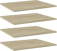 Vista 92 de 4 tableros de repuesto para estanterías, paneles de repuesto de aglomerado, unidades de almacenamiento, estantes organizadores, color gris hormigón