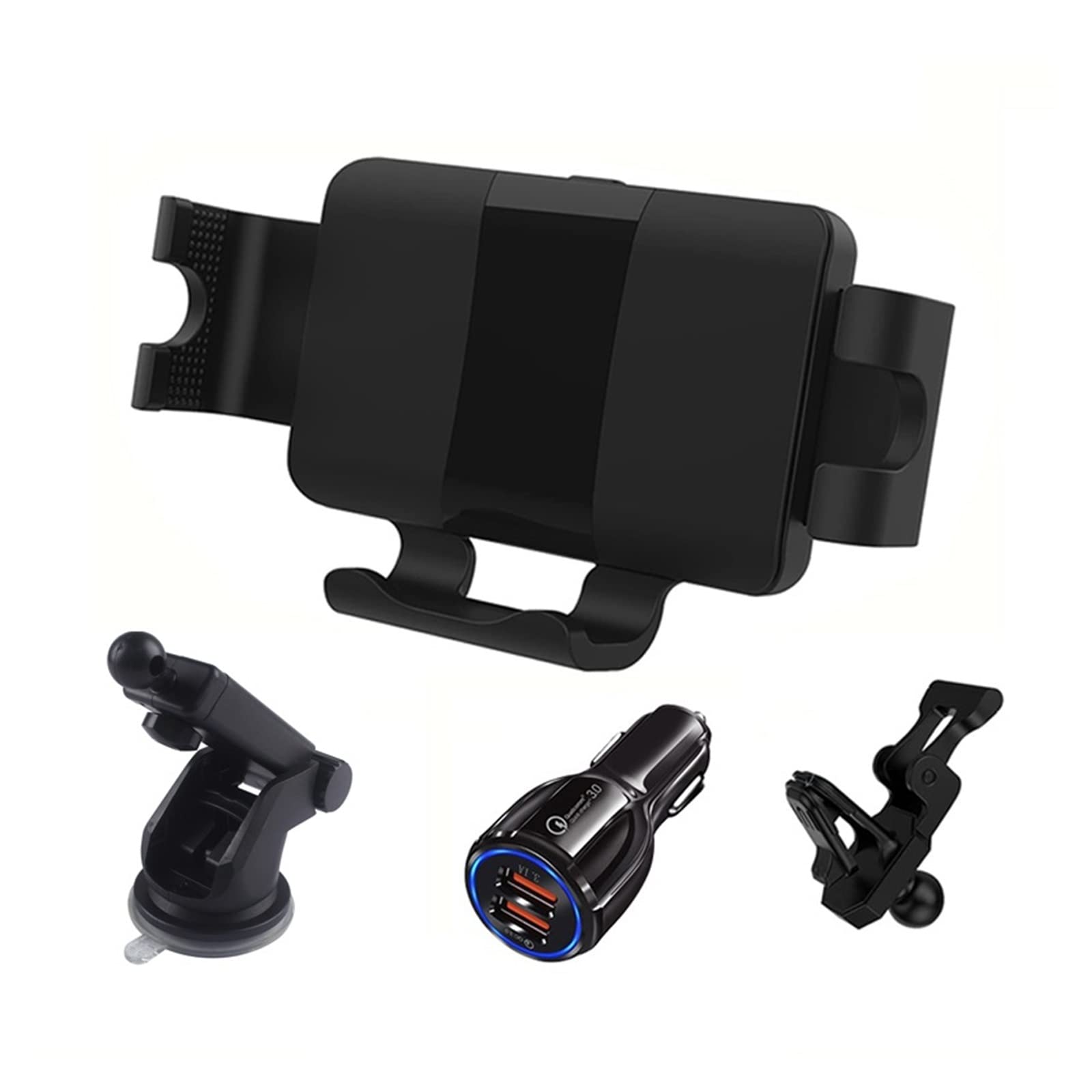 Cargadores inalámbricos, Cargador de Coche inalámbrico rápido 20W for Soporte de succión de ventilación de Pantalla Plegable de teléfono(D)