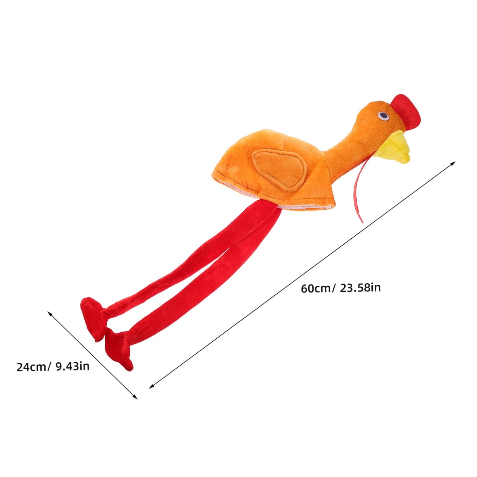OATIPHO Funny Turkey Hat Thanksgiving Dress up Kids Party Favor Stage Performance Hat Turkey Stuffed Animal Accessory