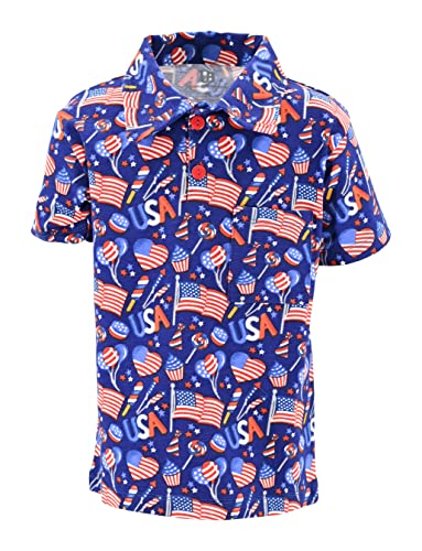 Image of Unique Baby Short Sleeve Collared Boys Polo Shirt, Toddler Kids Polo Shirts