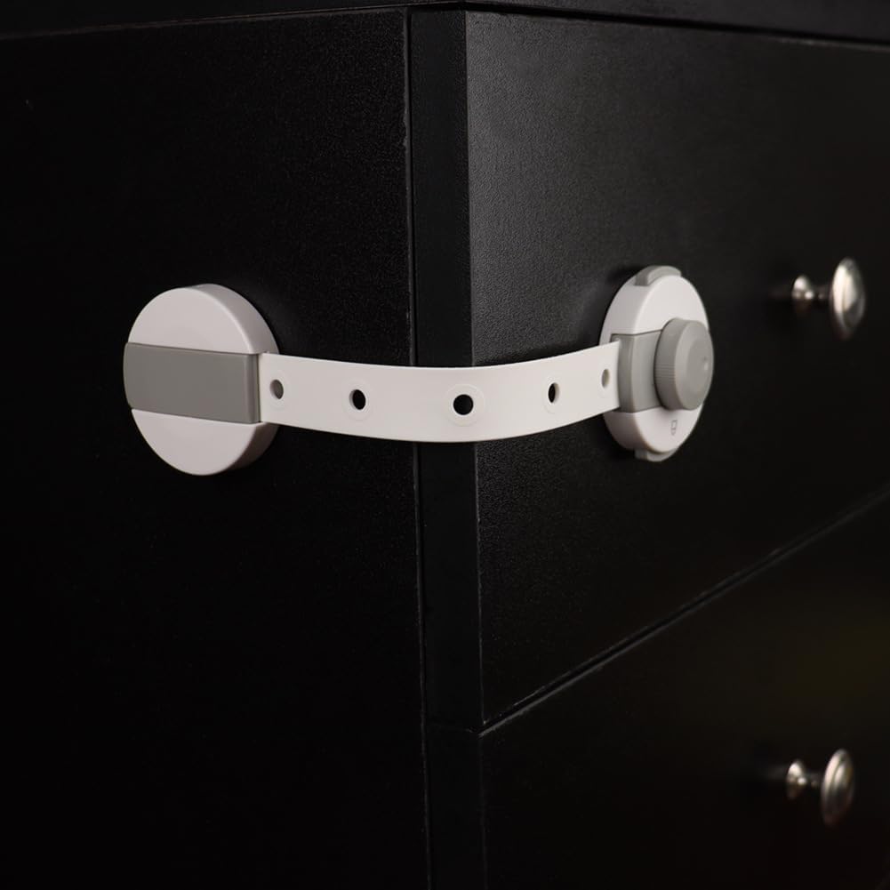 Fridge Lock for Kids (4 Pack), Baby Proof Refrigerator Lock,Freezer Door Latches with Enhanced Adhesives for Ultimate Child Safety,Multi-Purpose Latch for Cabinets,Drawer,Oven,Trash Can and More