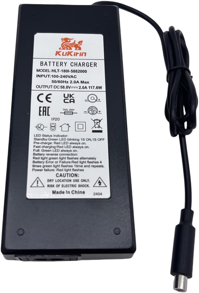 Original 58.8V 2A Charger Spare Parts for Kukirin G3 pro Electric Scooter Kugoo Kirin G3 pro Charger Parts Replacement Accessories