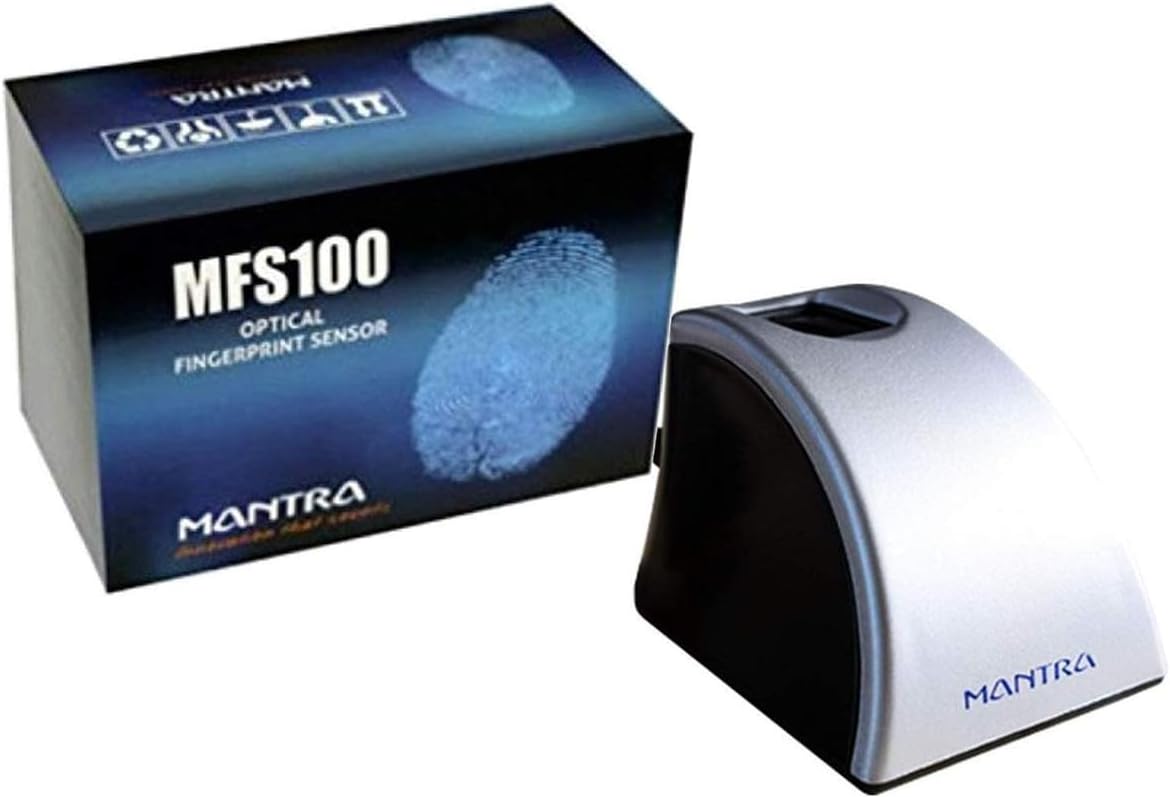 Mantra MFS100 Biometric Fingerprint Scanner (Grey) - Optical Fingerprint Scanner
