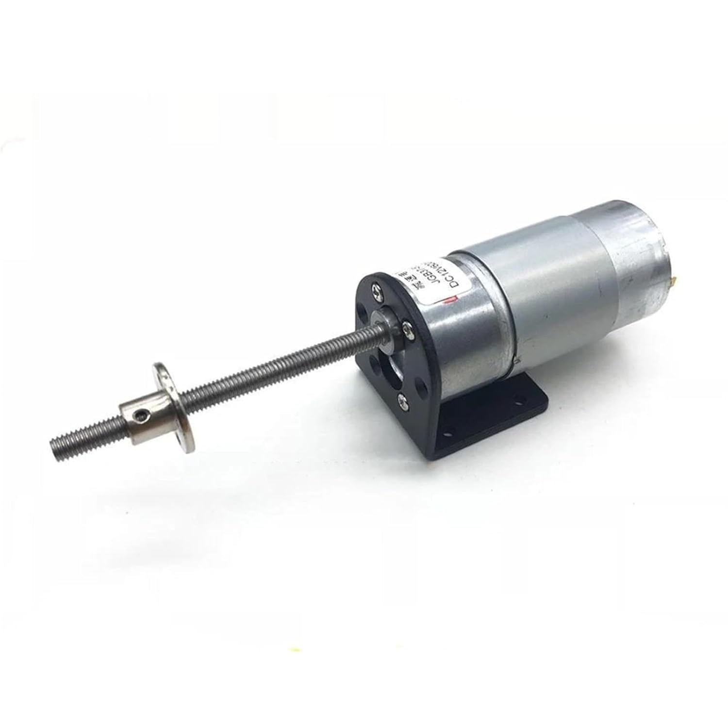 Long Lead Screw Shaft DC Motor Permanent Magnet Brush 3 Months with Flange JGB37-555 SZCMMOTOR Max 25kg.cm 0-960RPM(107RPM,24V)