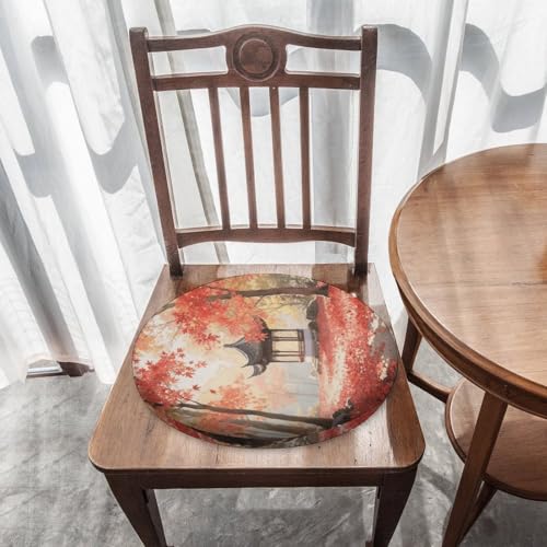Cojín de asiento para cama y sofá con diseño de bosque de arce oriental 8