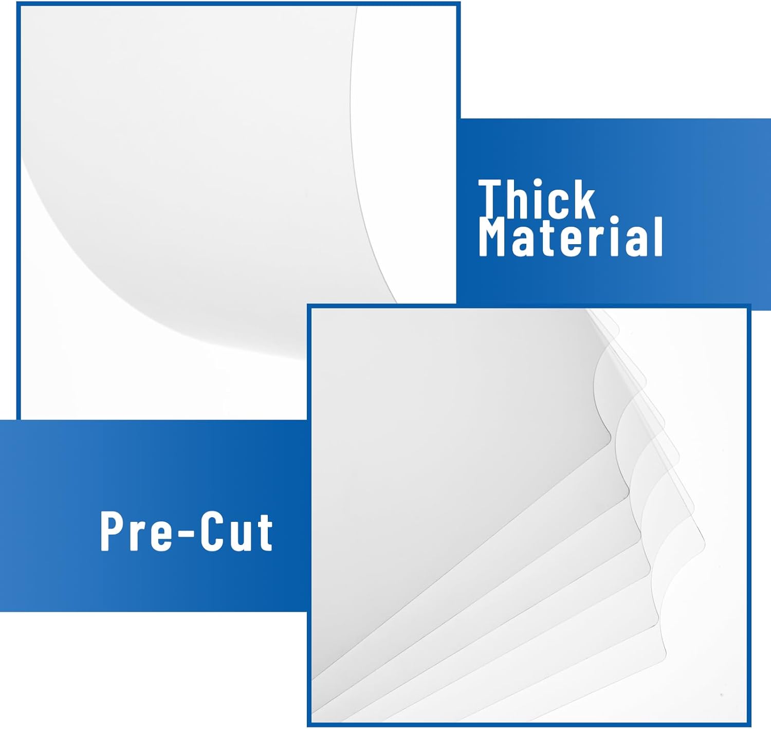 Frienda Set of 10 Wire Shelf Liner Heavy Duty Shelf Liners Packed Flat for Wire Shelving, Waterproof Non Adhesive Plastic Mat for Metal Rack Kitchen Shelves, Shoe Rack (14 x 24 Inch,Clear) - Image 3