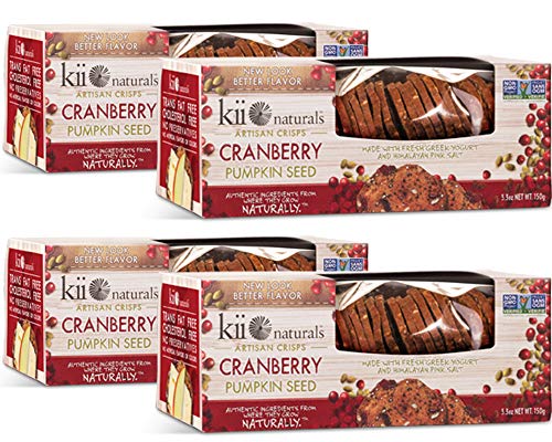 Kii Naturals Artisan Crisps, Cranberry Pumpkin Seed, 5.3 Ounce (Pack of 4) image 5