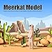 RiToEasysports 2Pcs Meerkat Model, Plastic Lifelike Cute High Stimulation Standing Animal Cognitive Figures Model Toys