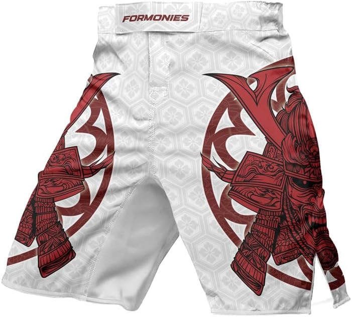 FORMONIES Men’s Samurai Fight Shorts – MMA Jiu Jitsu Competition Shorts Boxing Trunks for Martial Arts Athletes