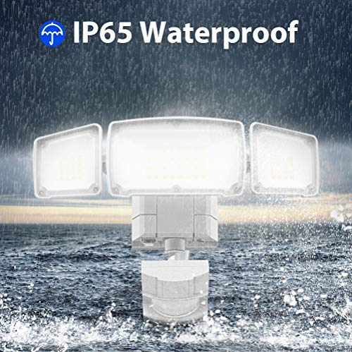 GSBLUNIE Solar Security Lights Outdoor,Super Bright Solar Motion Sensor Light with 3 Adjustable Heads,1500ML 6000K,IP65 Waterproof Flood Light Outdoor for Garage,Yard,Patio,Entryways,Garden