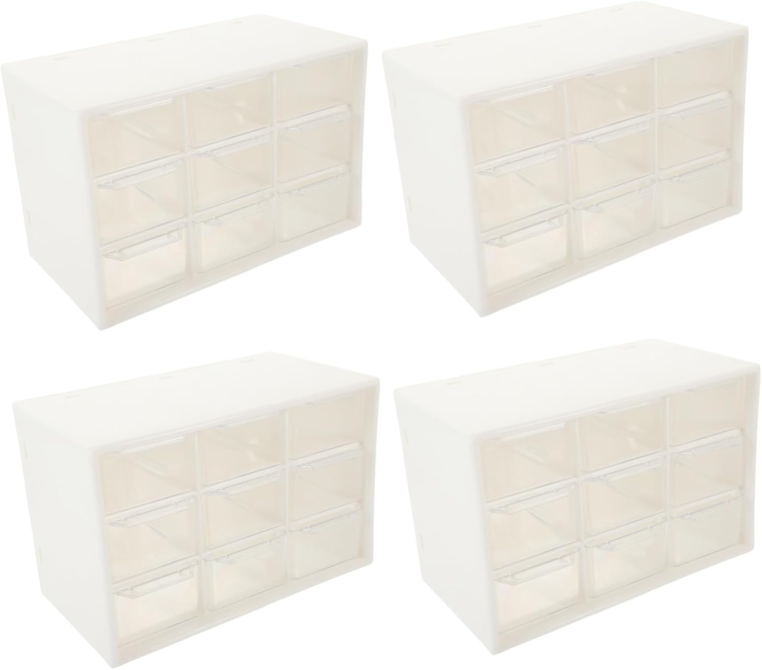 4pcs Plastic Drawer Storage Box for Jewelry and Beads Organizer