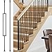 WICHEMI 16 Pack Wrought Iron Balusters, Hollow Stair Baluster 1/2