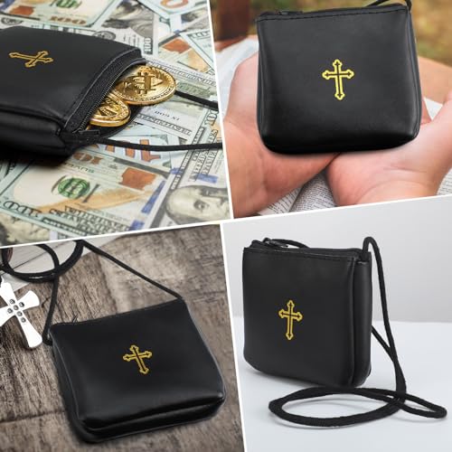 leather communion burse for pyx catholic pyx case with strap for communion host priests deacons gifts