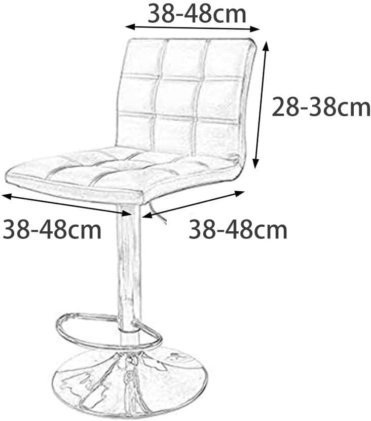 Chair Cover Bar Stool Covers Stretch Chair Covers Low Back Chair Covers(Gris Oscuro,6 piezas)