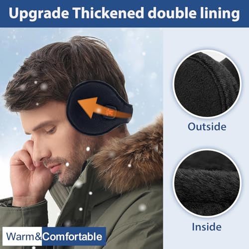 aroma season heated ear muffs for winter 1000 mah rechargable fleece ear warmers ear covers for cold weather warm gifts for women men kids