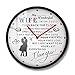 A mia moglie Ti amo Romantico Home Decor Cuori rossi Messaggi d'amore profondo per la moglie Mossa silenziosa Orologio da parete Regalo di fidanzamento per lei-Metal_Frame