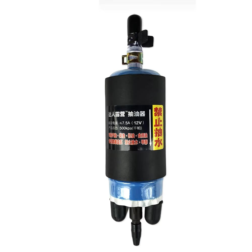 Bomba de Sifón Manual y Eléctrica, Extractor de Aceite Autocebante con Tubo Guía, Bomba Multifuncional para el Depósito de Combustible del Coche