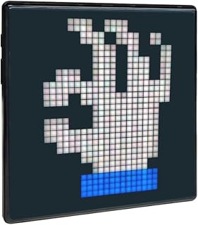 Cornice per foto digitale con display a LED Pixel Art, programmabile, 32 x 32 cm, lavagna creativa fai da te con sveglia per decorazioni domestiche e configurazione di gioco