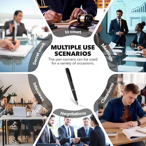 Image of 1080P Full HD Hidden Camera Pen, Mini Body Camera for Home & Nanny Use, Long Battery Life, Easy One-Button Operation (2026 Upgrade)