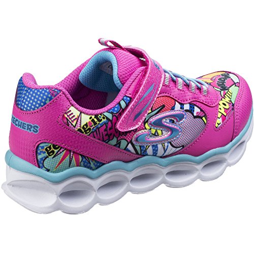 Skechers Fille Lumi-Luxe avec semelle lumineuse et scratch facile