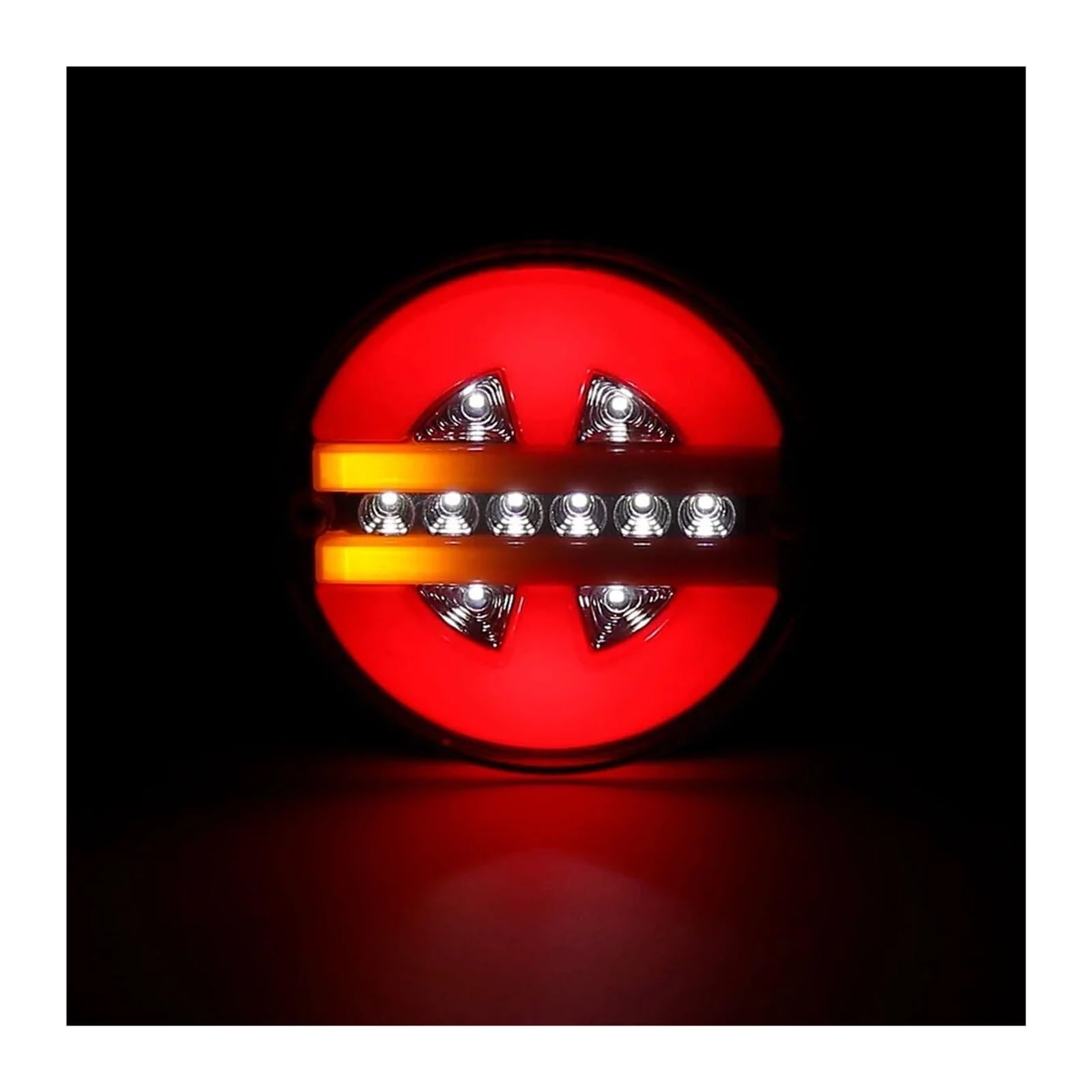 luz trasera coche 2 Luces LED Traseras 5,3" Para Coche Camión Remolque 12 V/24 V DRL Freno Marcha Atrás Intermitentes Para Caravana Barco Autobús Remolque Faros traseros