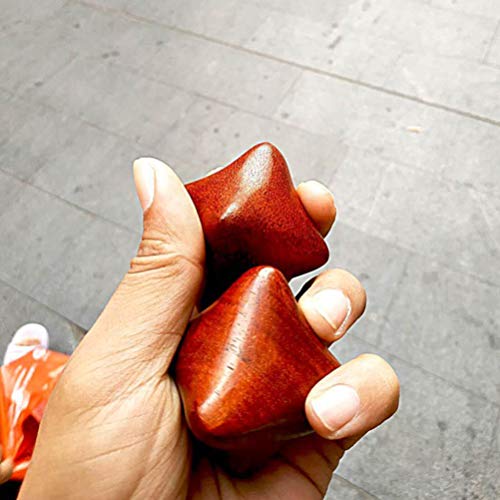 SUPVOX 2 peças de bolas de massagem de madeira em forma de estrela, bolas de massagem para as mãos,