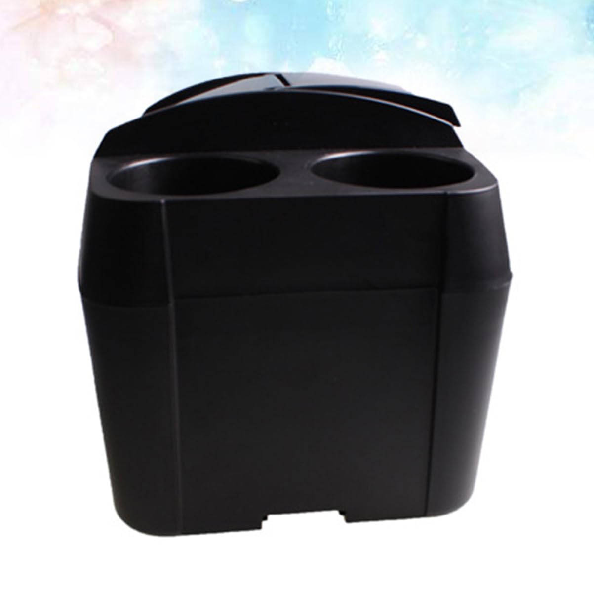OUNONA Mini Poubelle de Voiture Multifonction Noire en Plastique