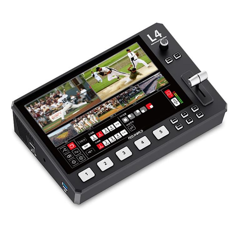 ビデオスイッチャー　FEELDWORLD L4 FEELWORLD L4 Multi Camera Video Mixer Switcher 10.1 Inch 3G-SDI